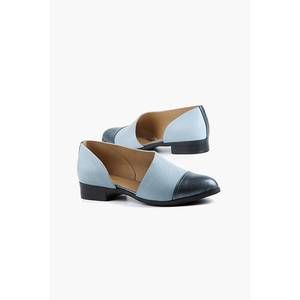 NEW ALL BLACK d'orsay cowman in blue